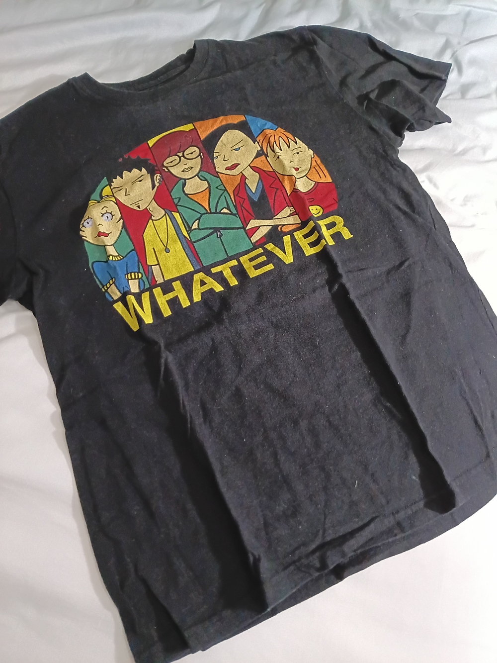 Source Unknown Black Kids' 'WHATEVER' Cartoon Graphic Tee